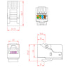 Frutto Keystone RJ45 UTP Cat.5E Tooless Bianco