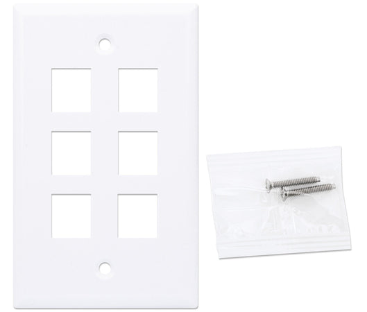 Placca Porta Frutti 6 Posti Mod.503 Bianco