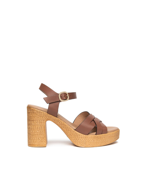 Nero Giardini sandali donna in pelle armenia col. cuoio E617010D400