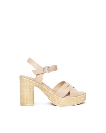 Nero Giardini sandali donna in pelle tamigi lino E617010D453
