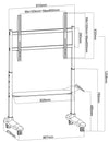 Supporto da Pavimento TV LCD/LED 32-90'' con Mensola
