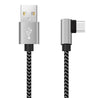 Cavo USB A Maschio 2.0 / USB-C&trade Maschio Angolato 3A 0,5 m Alluminio