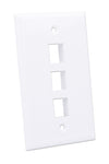 Placca Porta Frutti 3 Posti Mod.503 Bianco