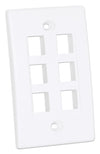 Placca Porta Frutti 6 Posti Mod.503 Bianco