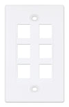Placca Porta Frutti 6 Posti Mod.503 Bianco