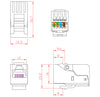 Frutto Keystone RJ45 UTP Cat.5E Tooless Bianco