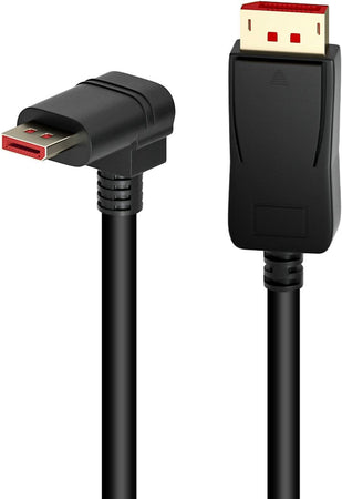 Cavo Audio/Video DisplayPort 1.4 8K M/M Angolato 90&deg 1m Nero