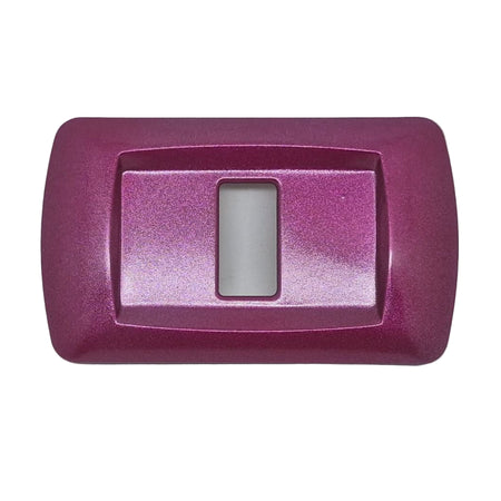 PLACCA ROSSO CICLAMINO METALLIZZATO IN ABS PER SCATOLE RETTANGOLARI SERIE ECLIPSE ROSSO CICLAMINO