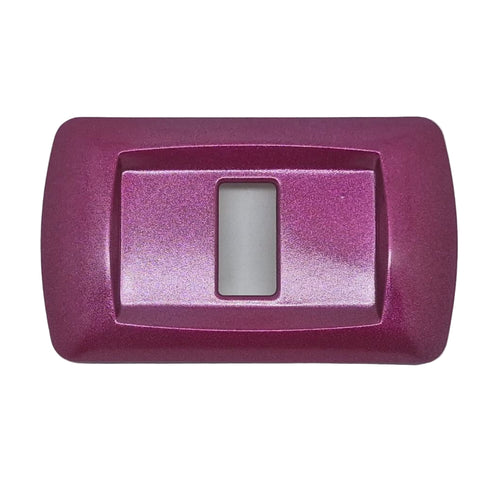 PLACCA ROSSO CICLAMINO METALLIZZATO IN ABS PER SCATOLE RETTANGOLARI SERIE ECLIPSE ROSSO CICLAMINO