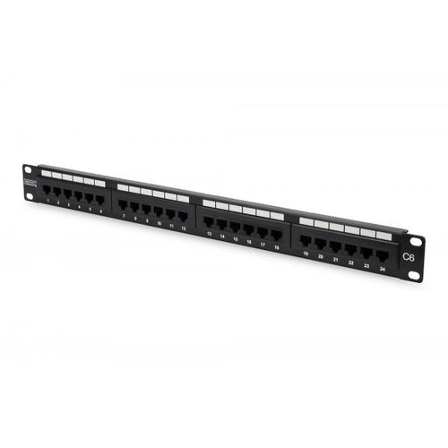 PANNELLO PATCH 19 NON SCHERMATO UTP 24 PORTE 8 POLI RJ45 PER RETI CATEGORIA 6 - 1 UNITA'