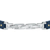 Bracciale MASERATI uomo pelle blu / acciaio