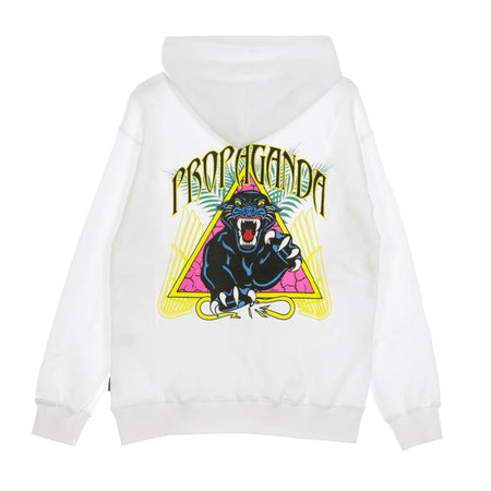 PROPAGANDA Felpa Cappuccio Uomo Panter Marble Hood White da uomo