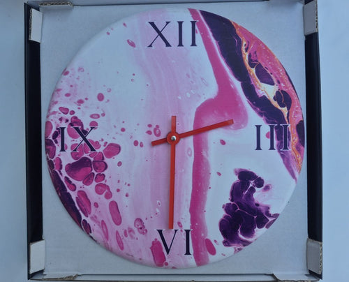 OROLOGIO DA PARETE DIAM. 30 EFFETTO MARMO REGALO FESTA DELLA MAMMA DELLA DONNA
