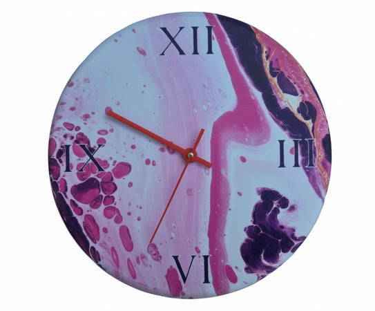 OROLOGIO DA PARETE DIAM. 30 EFFETTO MARMO REGALO FESTA DELLA MAMMA DELLA DONNA