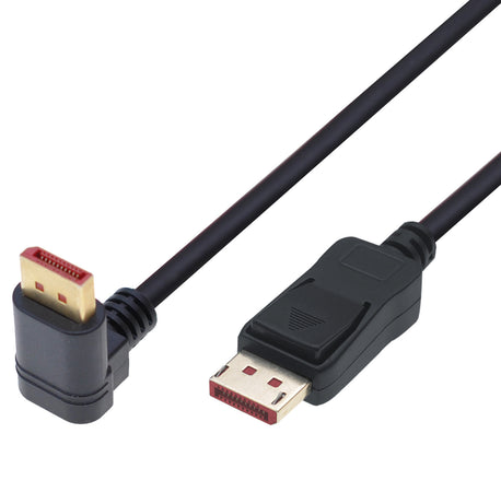 Cavo Audio/Video DisplayPort 1.4 8K M/M Angolato 90&deg 1m Nero