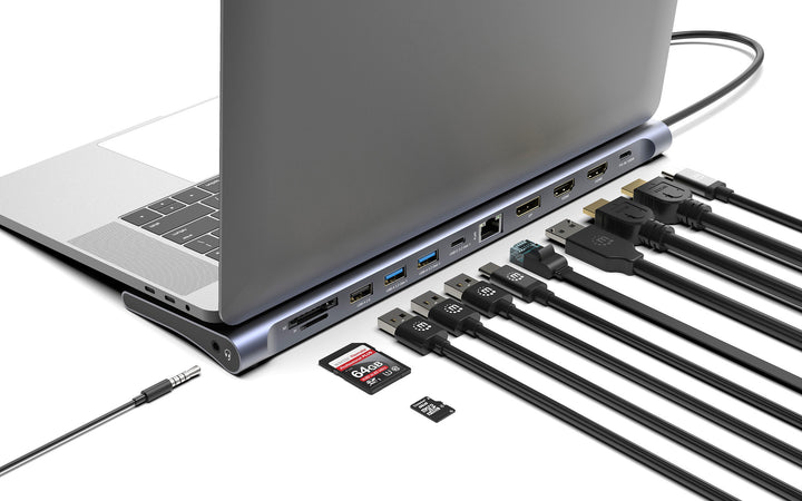Docking Station USB-C&trade 12-in-1 4K Triplo Monitor con MST