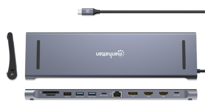 Docking Station USB-C&trade 12-in-1 4K Triplo Monitor con MST