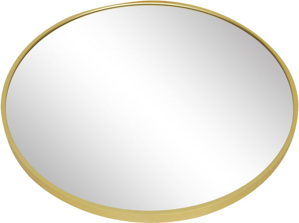 Specchio tondo da parete cornice in metallo Oro per ambienti moderni