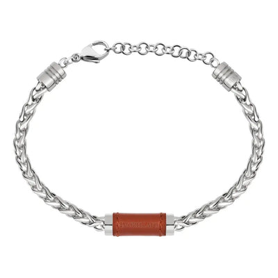 Bracciale MORELLATO uomo Mooby acciaio / pelle beige