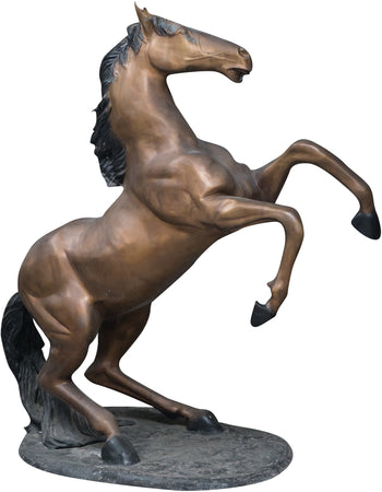 Biscottini Cavallo in fusione di bronzo L125xPR62xH154 cm Scultura dimensioni realizzazione