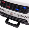 Macchina Elettrica per Bambini della Polizia, Batteria 12V e Telecomando, Sirena Luci Attacco USB per Musica, 110x68x52cm, Bianco LM2370-187V90LM2