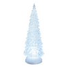Albero natale luminoso glitter led natalizio con batteria per decorazioni natalizie h 27 cm