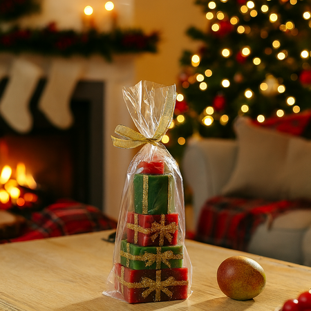 Candela decorativa set regali in cera per decorazioni natalizie