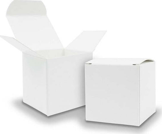 15-Bomboniera-Scatola-Bianco-Cubo-Carta-Lucida-Portaconfetti-Matrimoni-Battesimo