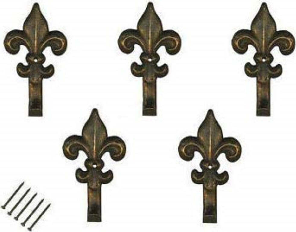 SET 15 GANCI ORO 44MM APPENDINO PER QUADRO FORMA GIGLIO FIORENTINO CON CHIODI