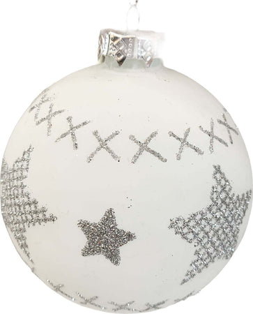 15 palline per albero di natale in vetro bianco ed argento da Ø 10 cm pendaglio decorato Casa e cucina/Decorazioni per interni/Addobbi e decorazioni per ricorrenze/Decorazioni natalizie/Addobbi e decorazioni/Palle e palline MagiediNatale.it - Altamura, Commerciovirtuoso.it