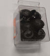 15-PEZZI---BULLETTONI-SFACCETTATI---COLORE-NERO-24MM