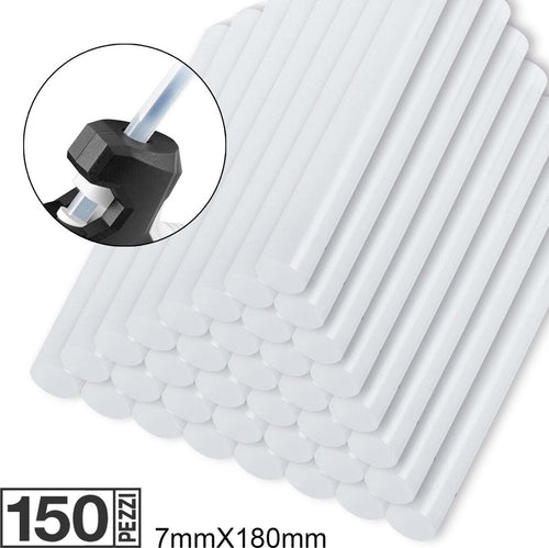 150 Stick Per Pistola Colla A Caldo Bastoncini Diam. 7mm Per 18cm Termofusibile Cancelleria e prodotti per ufficio/Archivio ufficio e accessori per scrivania/Nastri colle elastici e graffette/Adesivi e colle/Stick di colla e colla a penna Trade Shop italia - Napoli, Commerciovirtuoso.it
