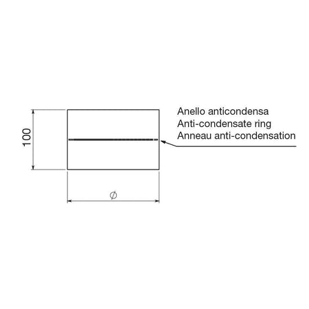 Manicotto di giunzione per canna fumaria stufa a Legna in acciaio nero da 1,2 mm