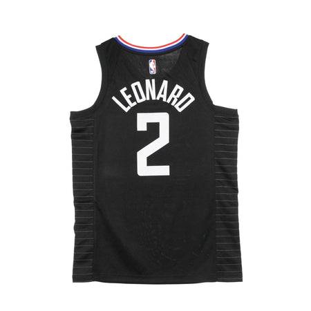 JORDAN NBA Canotta Basket Uomo Nba Swingman Jersey Statement Edition 2020 No 2 Kawhi Leonard Loscli Black/university Red da uomo