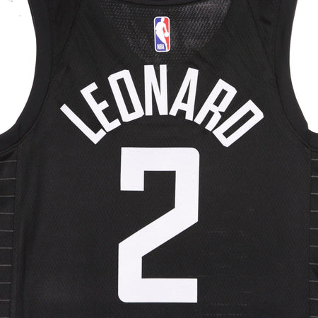 JORDAN NBA Canotta Basket Uomo Nba Swingman Jersey Statement Edition 2020 No 2 Kawhi Leonard Loscli Black/university Red da uomo