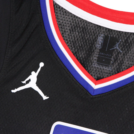 JORDAN NBA Canotta Basket Uomo Nba Swingman Jersey Statement Edition 2020 No 2 Kawhi Leonard Loscli Black/university Red da uomo