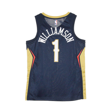 NIKE NBA Canotta Basket Uomo Nba Swingman Jersey Icon Edition 2020 No 1 Zion Williamson Neopel College Navy/club Gold da uomo