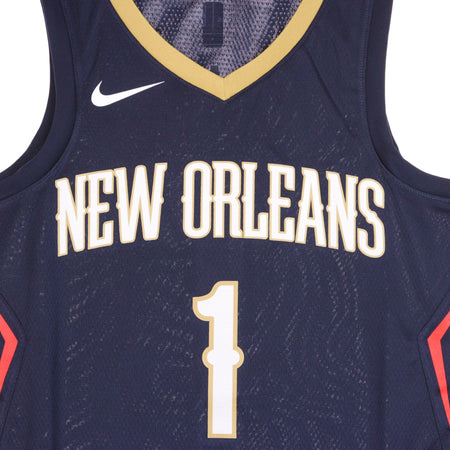 NIKE NBA Canotta Basket Uomo Nba Swingman Jersey Icon Edition 2020 No 1 Zion Williamson Neopel College Navy/club Gold da uomo