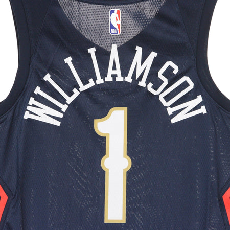 NIKE NBA Canotta Basket Uomo Nba Swingman Jersey Icon Edition 2020 No 1 Zion Williamson Neopel College Navy/club Gold da uomo