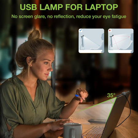 Barra Luminosa per Monitor 66 LED Luce di Lettura USB-C&trade con Regolazione Temperatura Colore e Dimmer