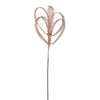 Ramo decorativo natalizio Joseline Oro Rosa con foglie da 65 cm