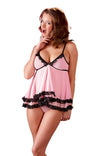 Babydoll con tanga Rosa