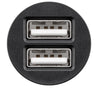 Caricatore Compatto da Auto 2 porte USB max.12W/2.4A Nero