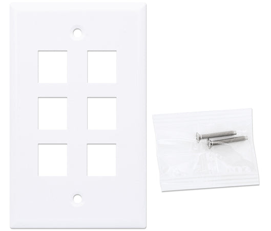 Placca Porta Frutti 6 Posti Mod.503 Bianco