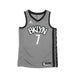 JORDAN NBA Canotta Basket Uomo Nba Swingman Jersey Jordan Statement Edition 2020 No 7 Kevin Durant Bronet Dark Steel Grey/black da uomo