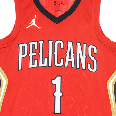 JORDAN NBA Canotta Basket Uomo Nba Swingman Jersey Jordan Statement Edition 2020 No 1 Zion Williamson Neopel University Red da uomo