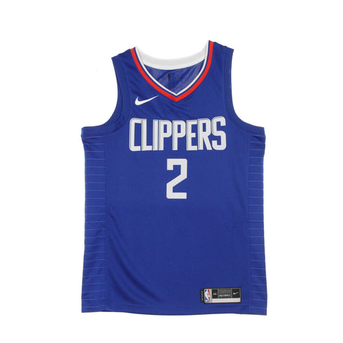 NIKE NBA Canotta Basket Uomo Nba Swingman Jersey Icon Edition 2020 No 2 Kawhi Leonard Loscli Rush Blue/white da uomo