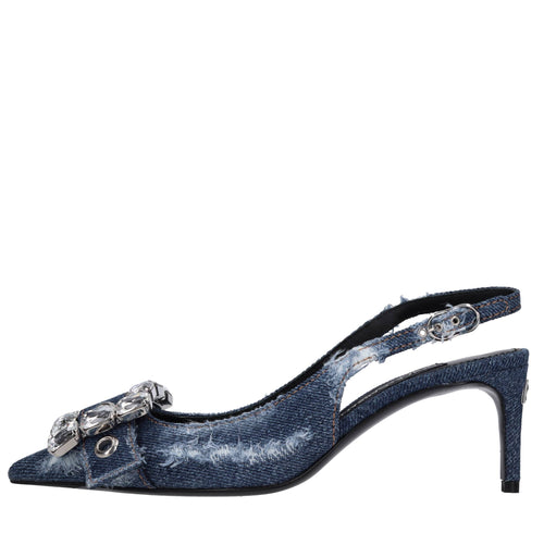 Dolce & Gabbana Scarpe con Tacco Denim da donna