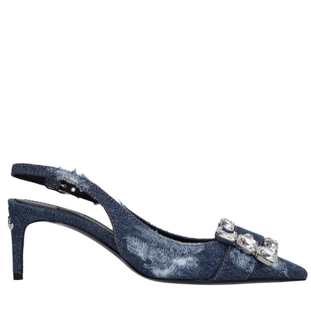 Dolce &amp; Gabbana Scarpe con Tacco Denim da donna