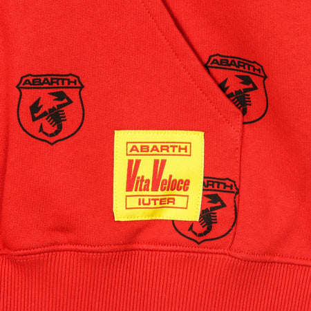 IUTER Felpa Cappuccio Uomo Abarth Scorpio Red da uomo